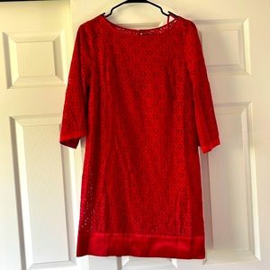 Laundry Red Lace dress - Size 6.  Only worn once!